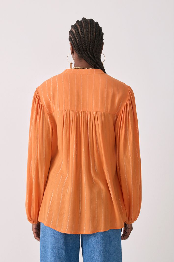 Blusa Lurex Cava Deslocada