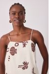 Vestido Cropped Linho Estampa Sol Rio
