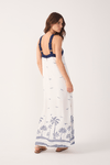 Vestido Cropepd Linho Bordado Coqueiro