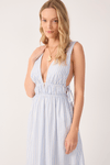Vestido Cropped Algodão Listras Lurex
