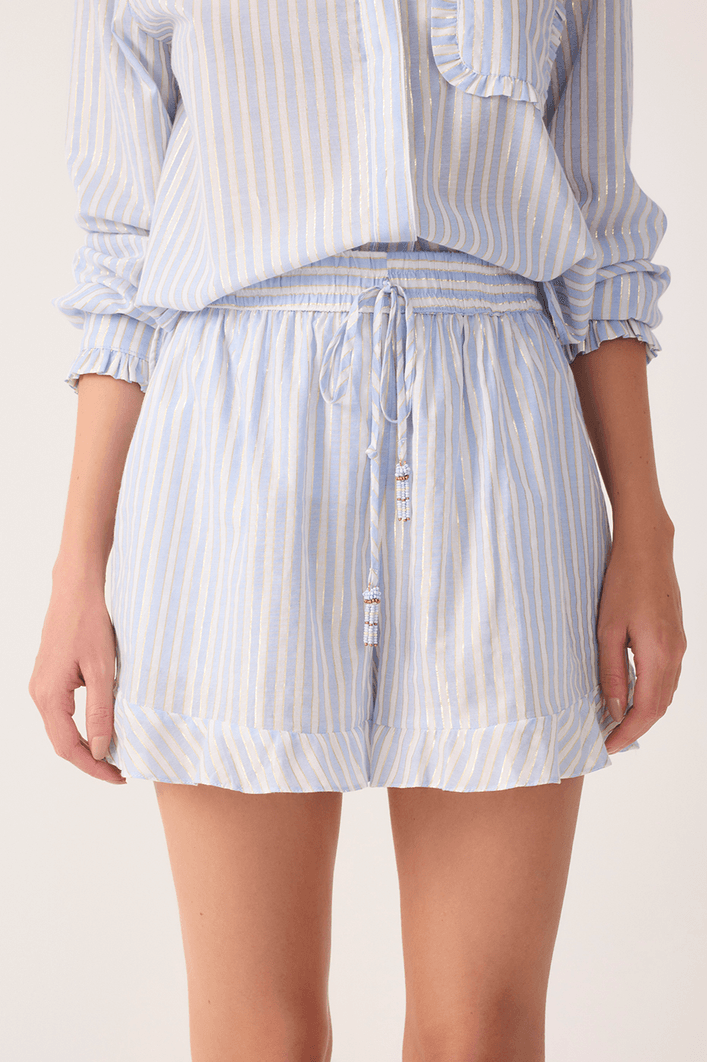 Short Algodão Listras Lurex