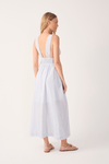 Vestido Cropped Algodão Listras Lurex