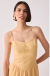 Vestido Curto Linho Franzido