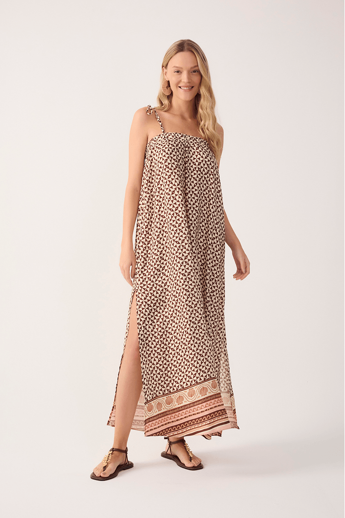 Vestido Estampa Solstício