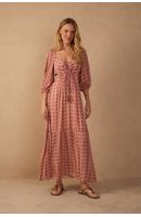 Vestido Cropped Lurex Estampa Maresia