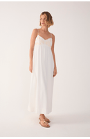 Vestido Cropped Linho Bordado Busto