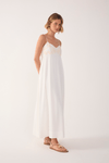 Vestido Cropped Linho Bordado Busto