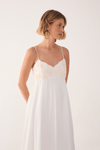 Vestido Cropped Linho Bordado Busto
