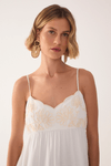 Vestido Cropped Linho Bordado Busto