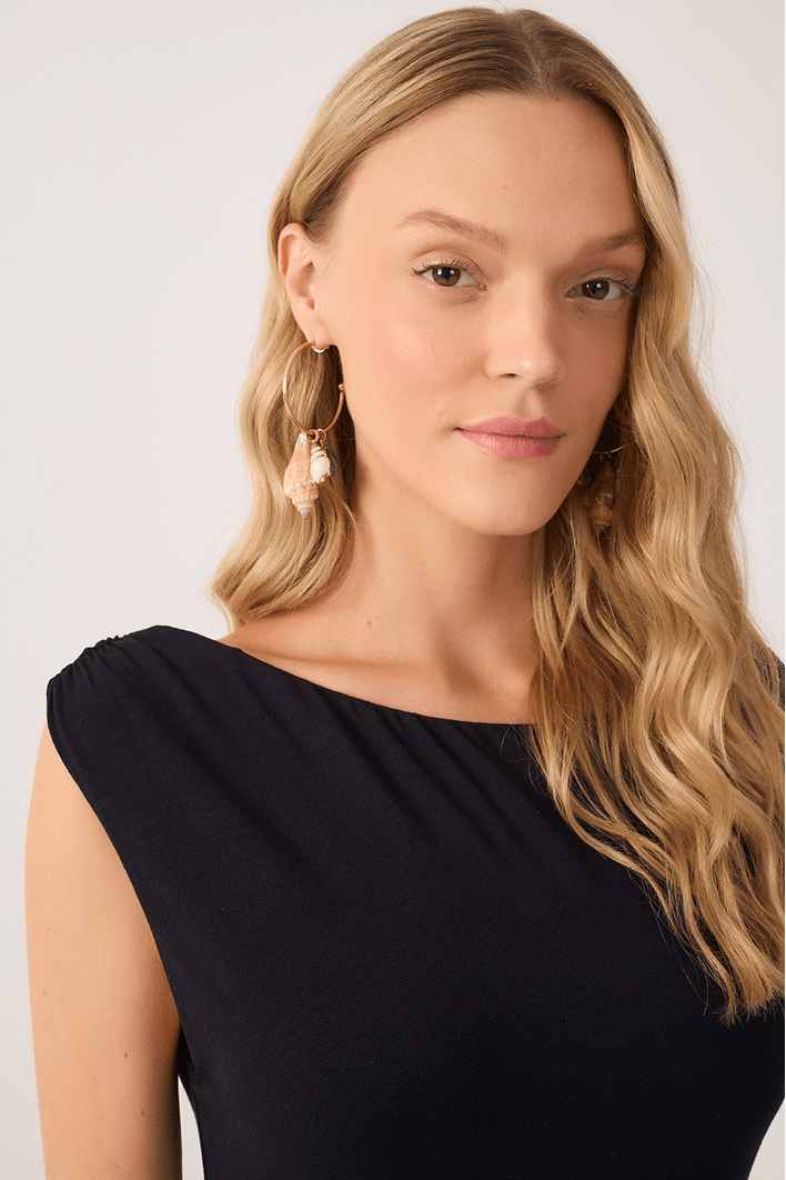 Vestido Malha Crepe Ombro A Ombro