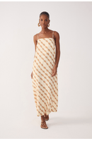 Vestido Cropped Linho Estampa Cardume