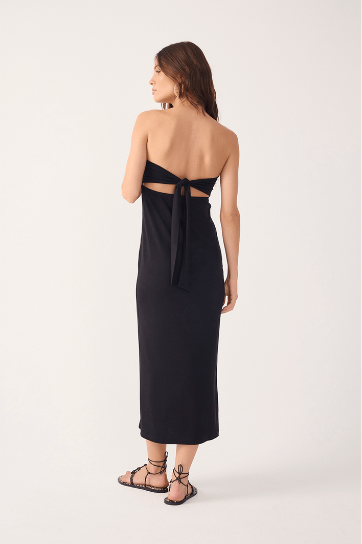 Vestido Sem Alça Malha Crepe