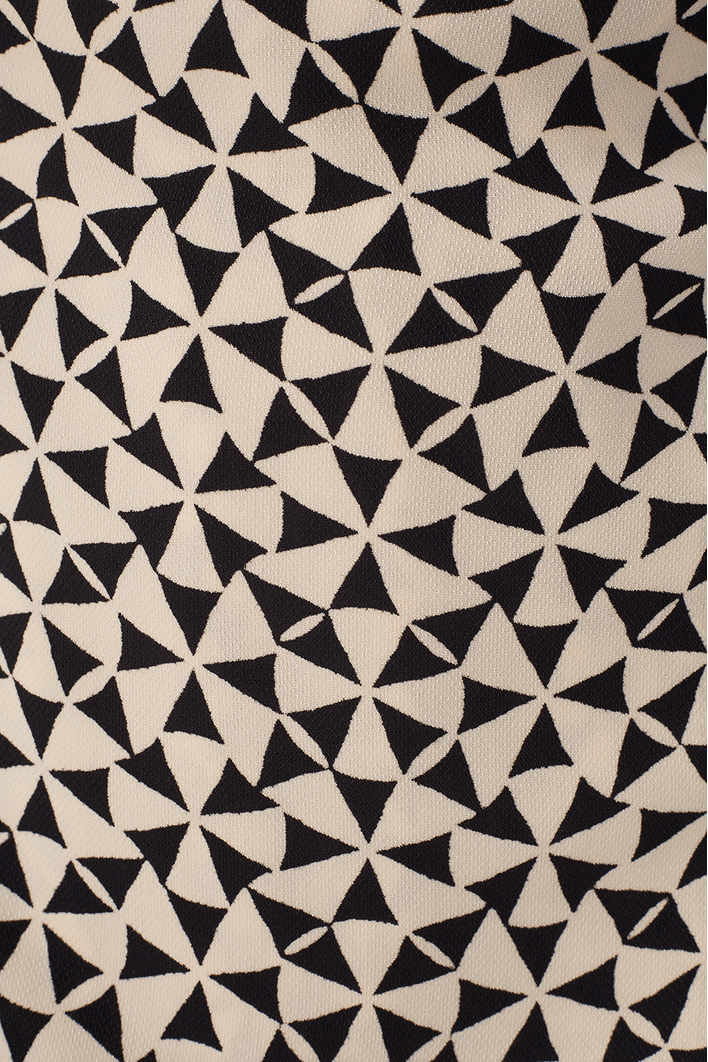 Vestido Crepe Estampa Vento