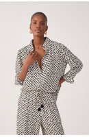 Camisa Crepe Estampa Vento