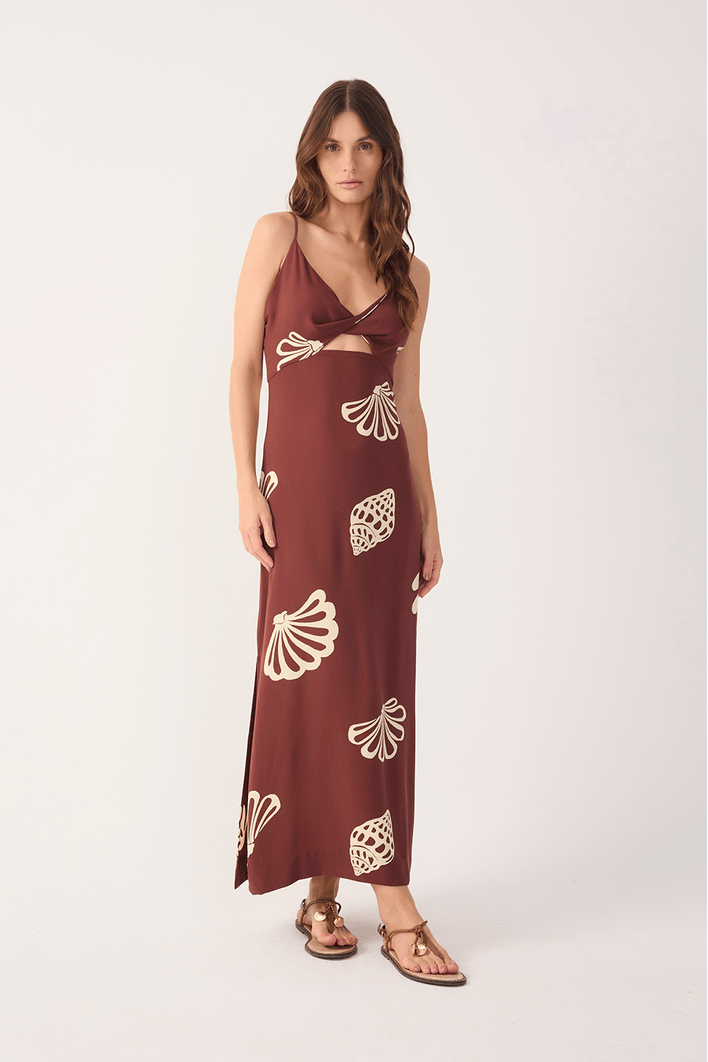 Vestido Cropped Estampa Marés