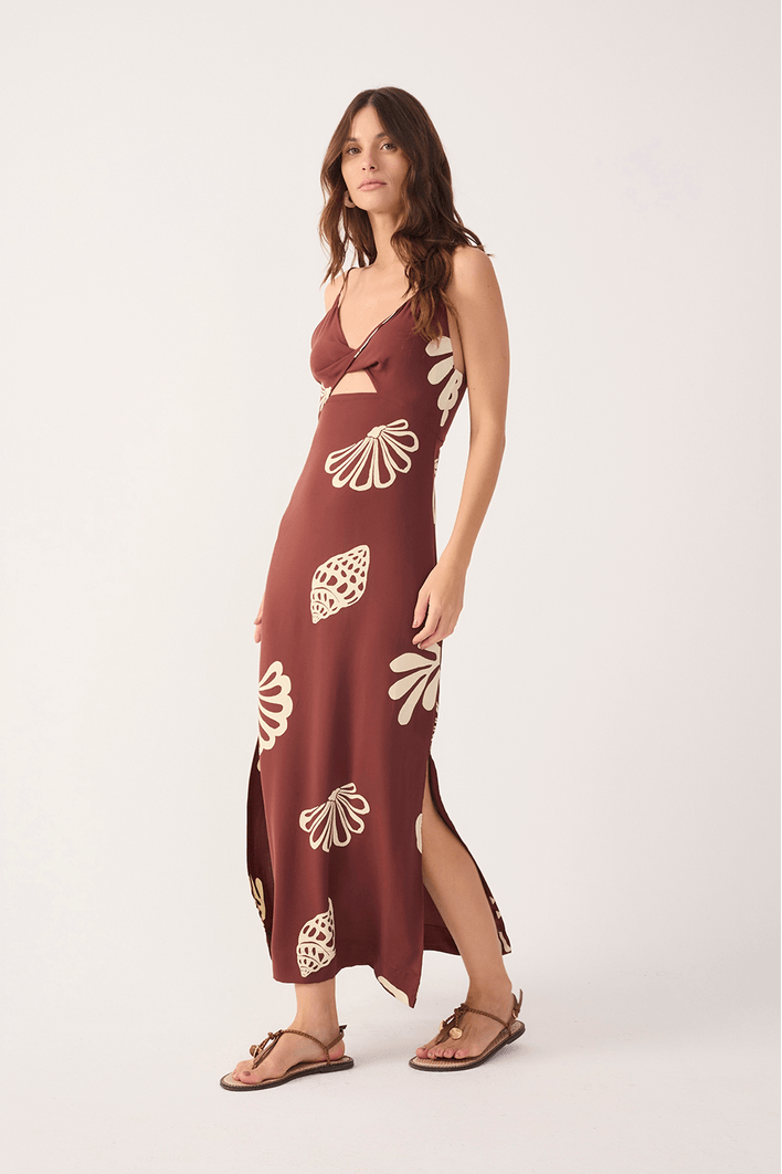 Vestido Cropped Estampa Marés