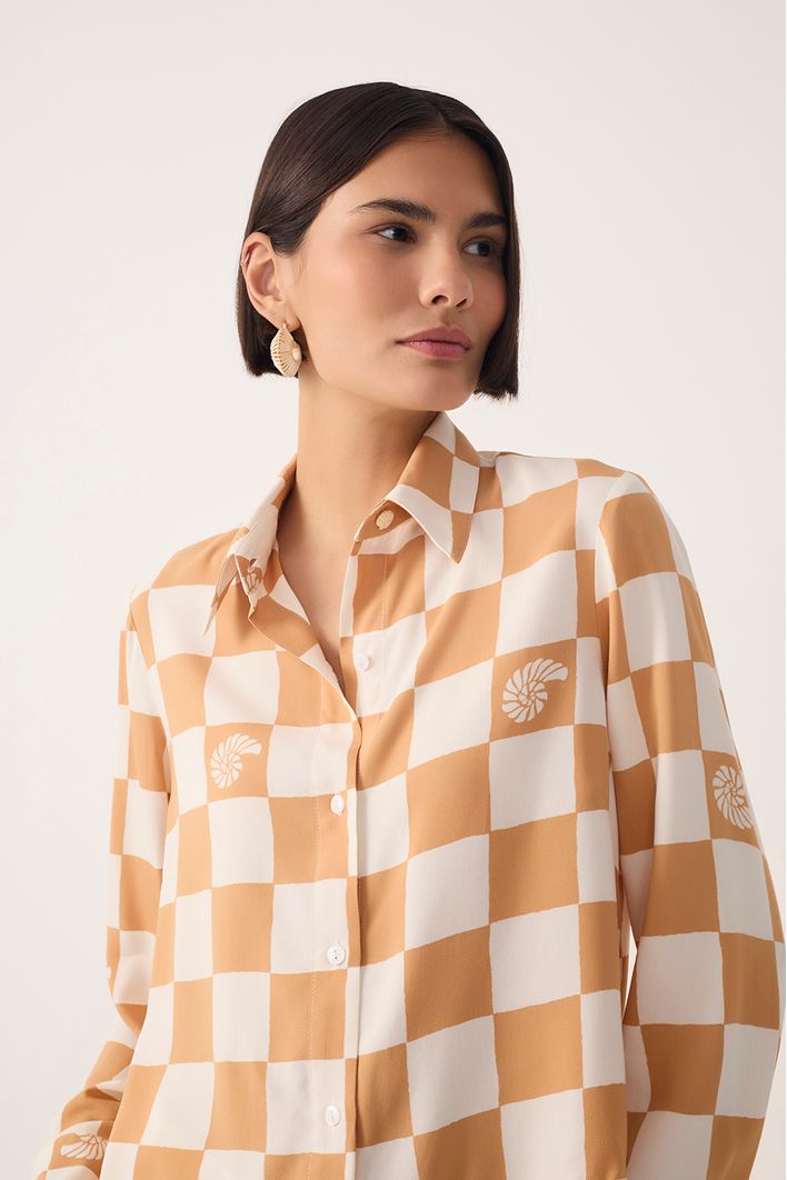 Camisa Estampa Jogo de Conchas