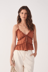 Blusa Crepe Babado Barra