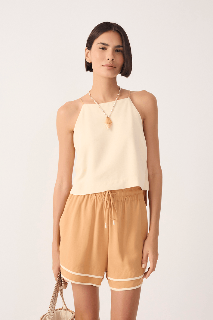 Blusa Quadradinha Bicolor