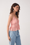 Blusa Crepe Babado Barra