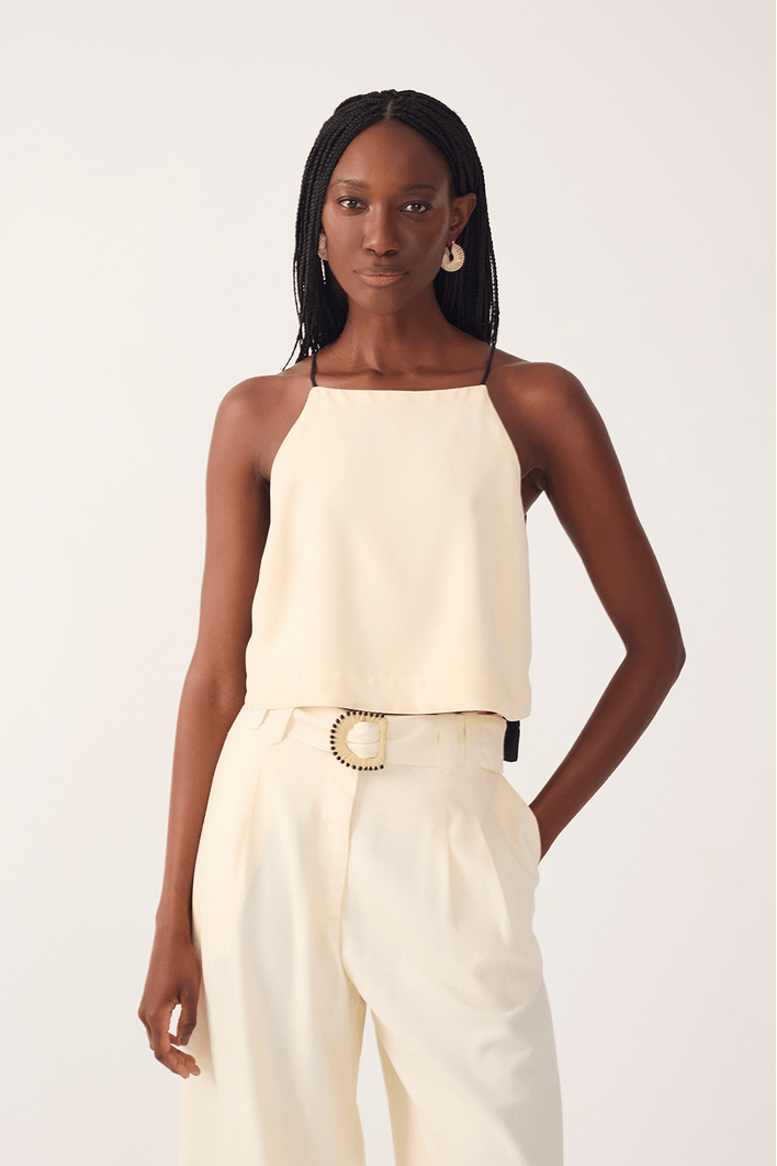 Blusa Quadradinha Bicolor