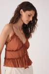 Blusa Crepe Babado Barra