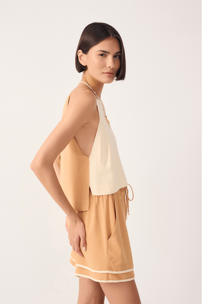 Blusa Quadradinha Bicolor