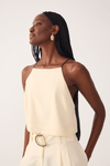 Blusa Quadradinha Bicolor
