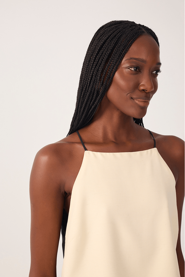 Blusa Quadradinha Bicolor