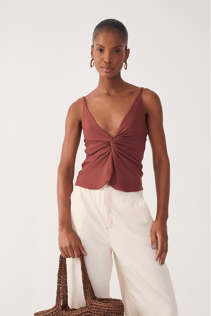 Blusa Malha Crepe  Torcido Frente