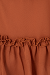 Blusa Crepe Babado Barra