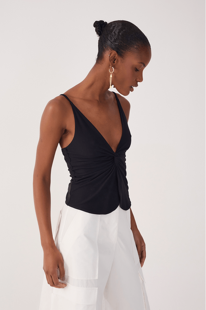 Blusa Malha Crepe  Torcido Frente