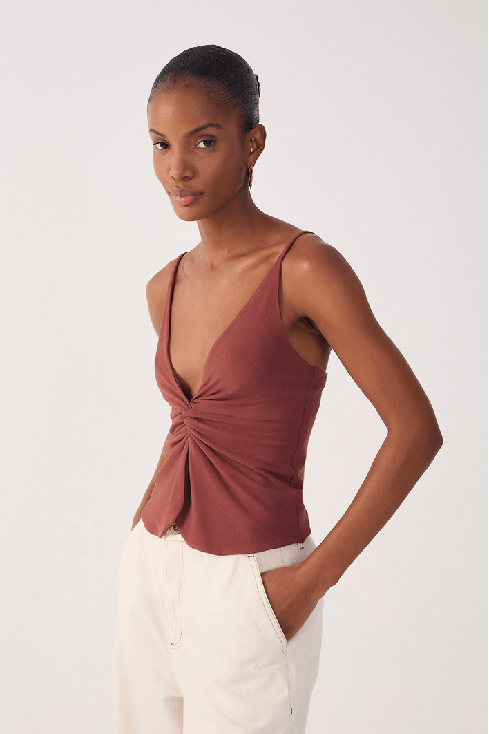 Blusa Malha Crepe  Torcido Frente