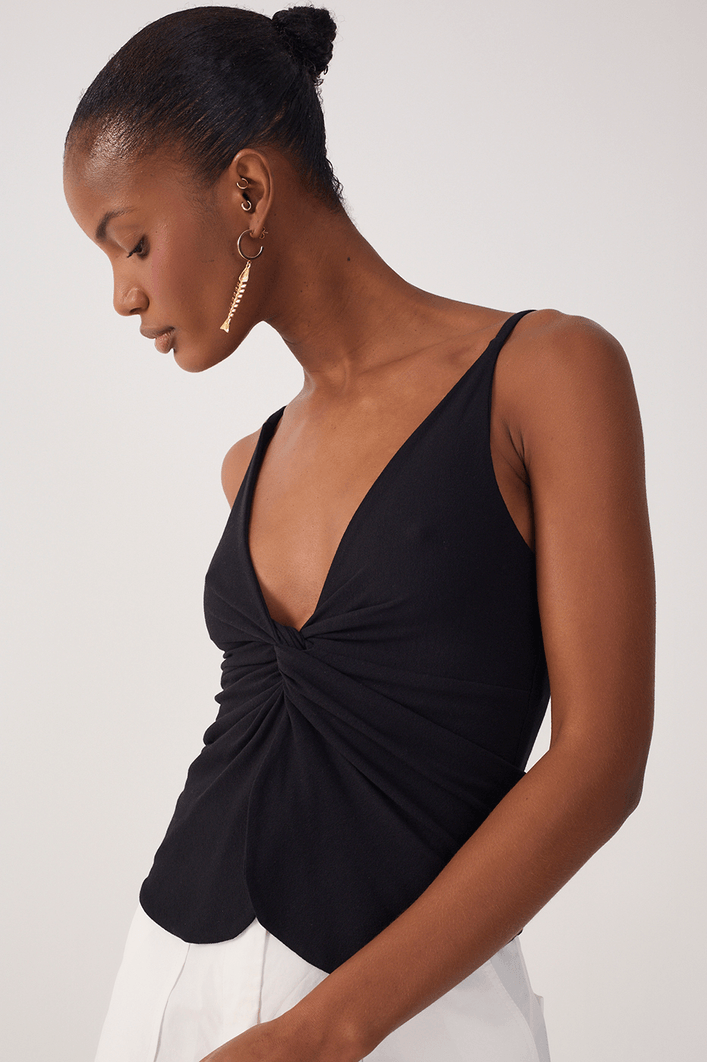 Blusa Malha Crepe  Torcido Frente