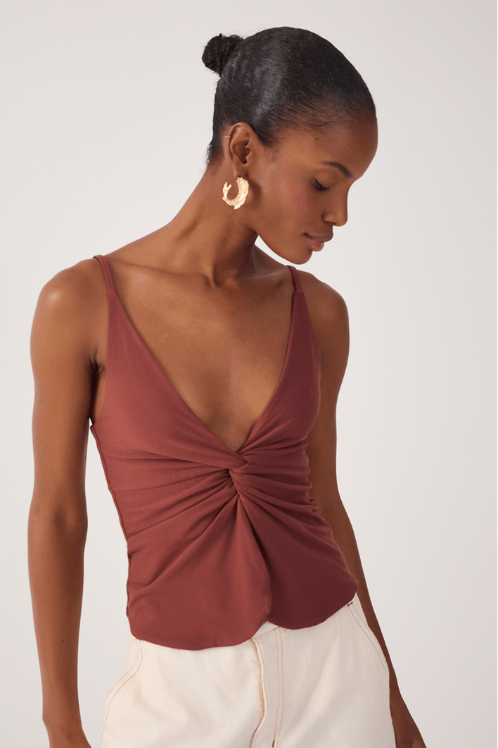 Blusa Malha Crepe  Torcido Frente