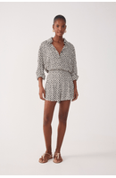 Short Crepe Estampa Vento