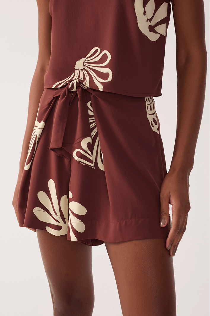 Short Pareô Estampa Marés