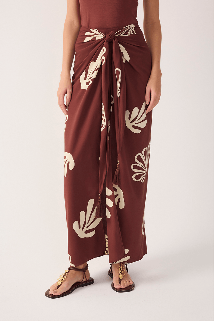 Saia Cropped Estampa Marés