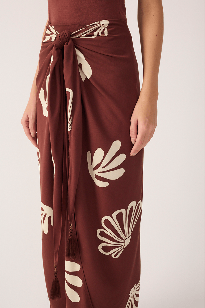 Saia Cropped Estampa Marés