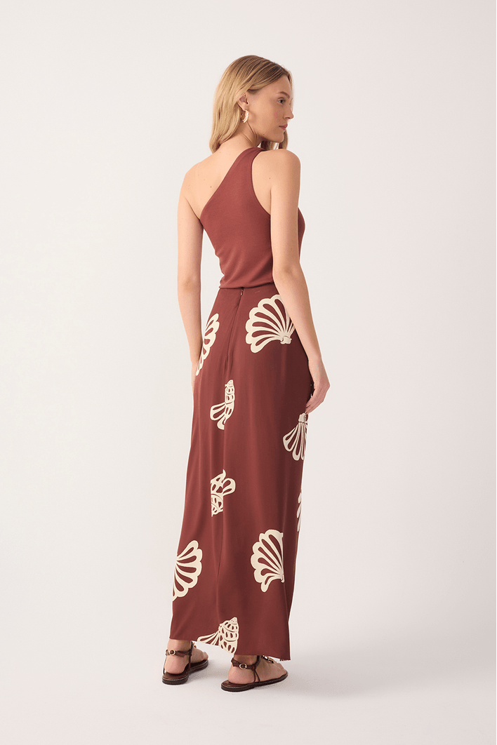 Saia Cropped Estampa Marés