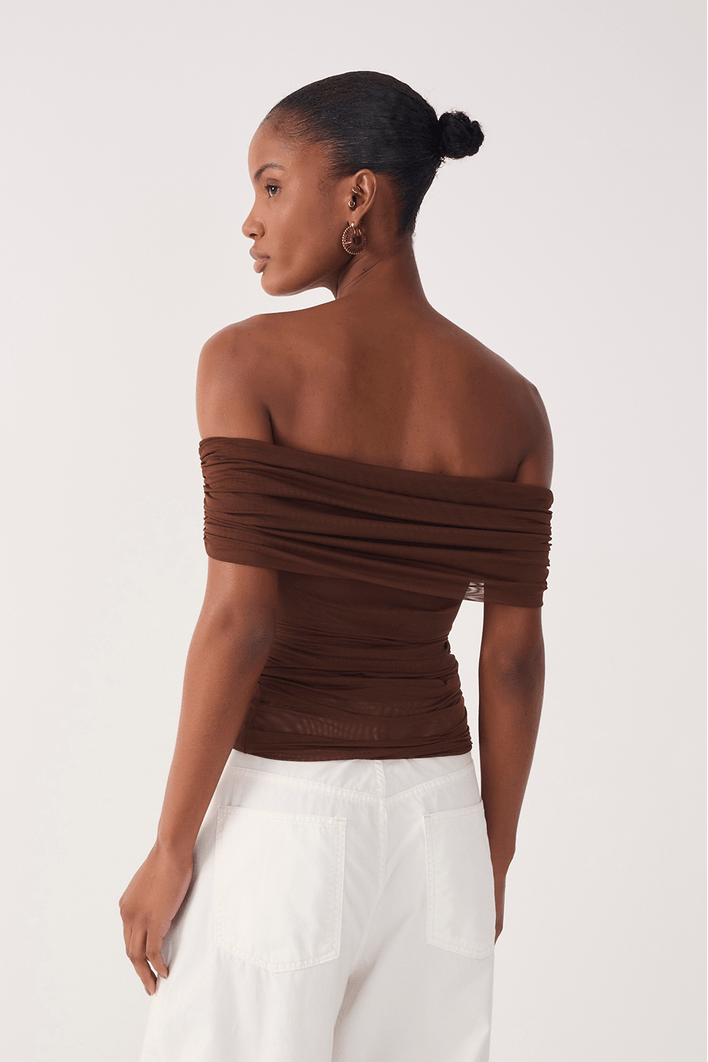 Blusa Ombro A Ombro Tule