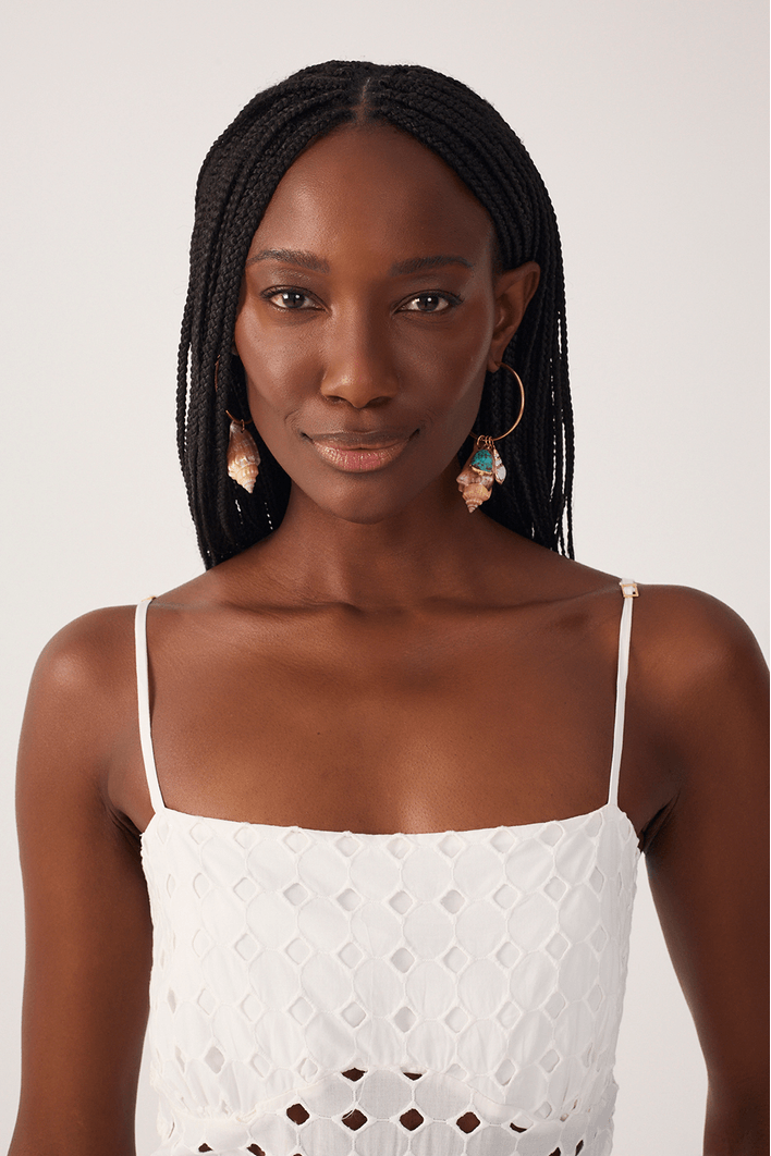 Vestido Cropped Laise Recorte Pala