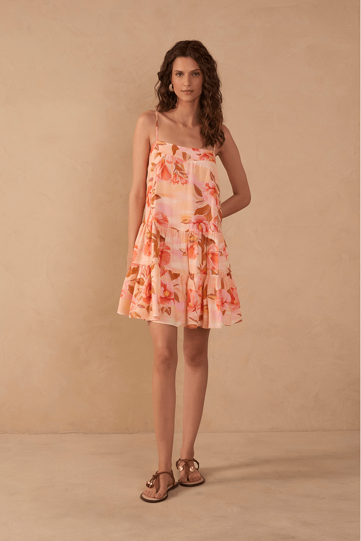 Vestido Curto Estampa Bela