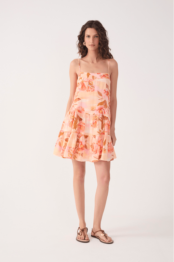 Vestido Curto Estampa Bela