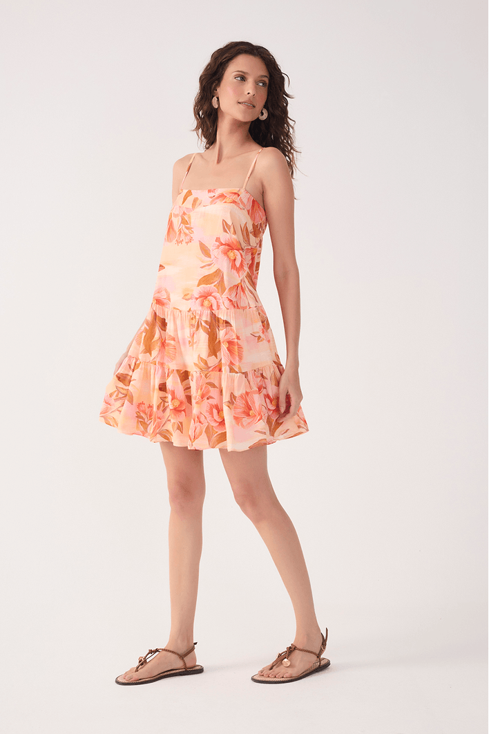 Vestido Curto Estampa Bela