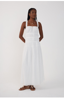 Vestido Cropped Algodão Franzido