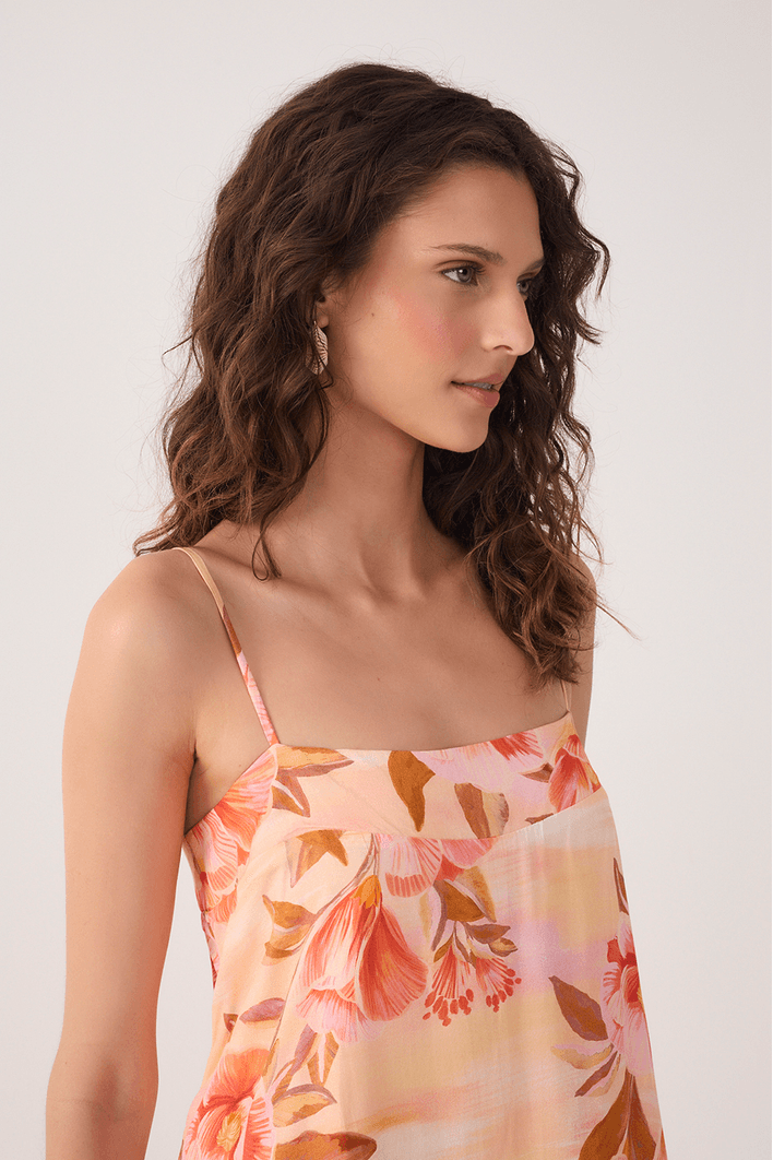 Vestido Curto Estampa Bela