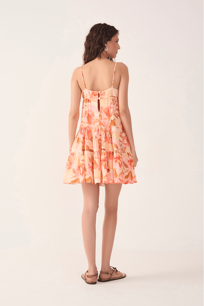 Vestido Curto Estampa Bela
