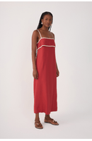 Vestido Cropped Linho Viés
