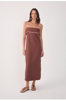 Vestido Cropped Linho Viés